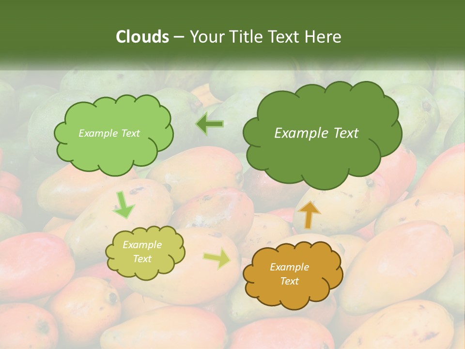 A Large Display Of Mangoes And Other Fruits PowerPoint Template
