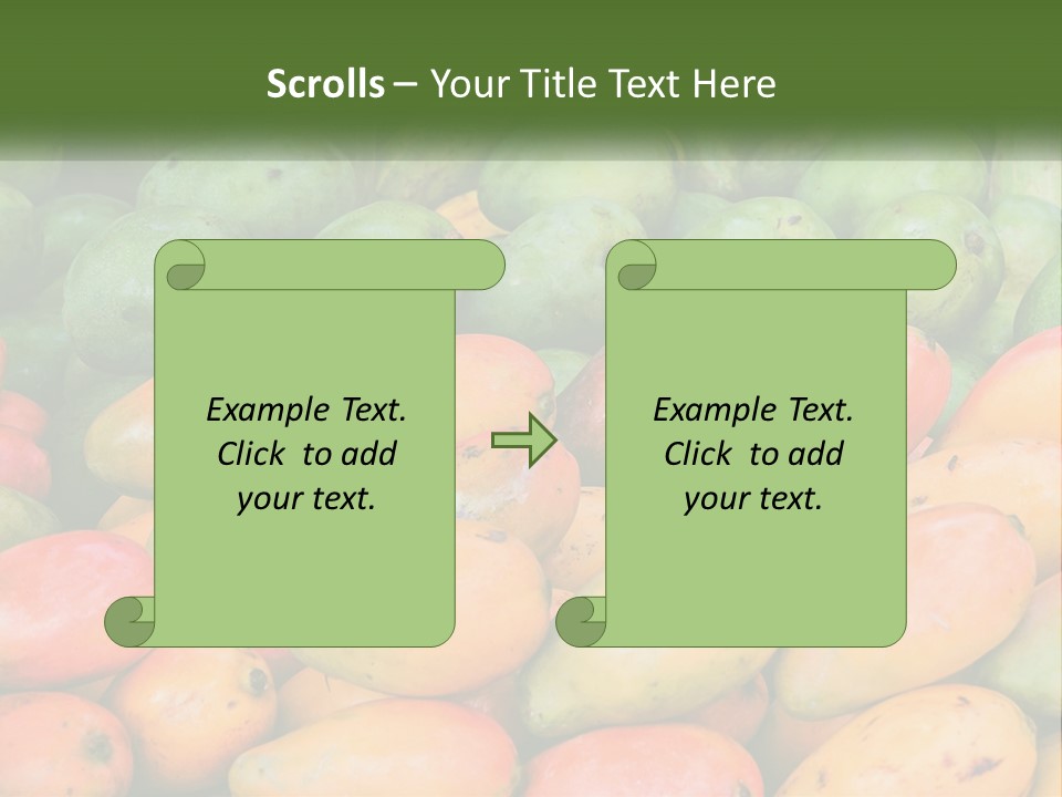 A Large Display Of Mangoes And Other Fruits PowerPoint Template
