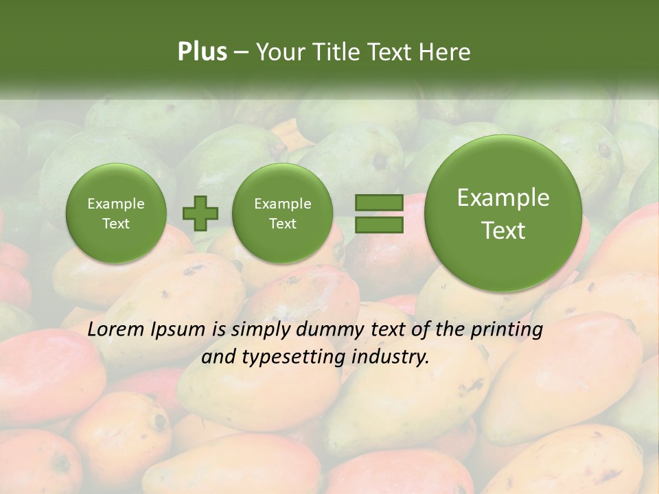 A Large Display Of Mangoes And Other Fruits PowerPoint Template