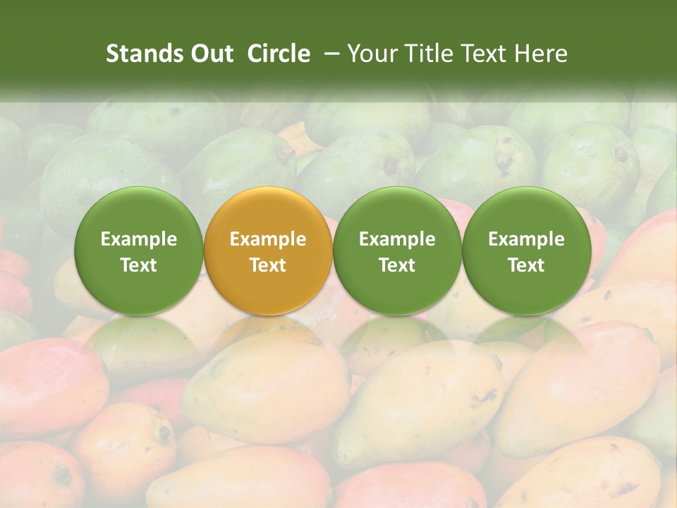 A Large Display Of Mangoes And Other Fruits PowerPoint Template