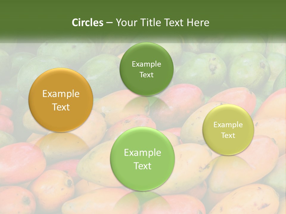 A Large Display Of Mangoes And Other Fruits PowerPoint Template