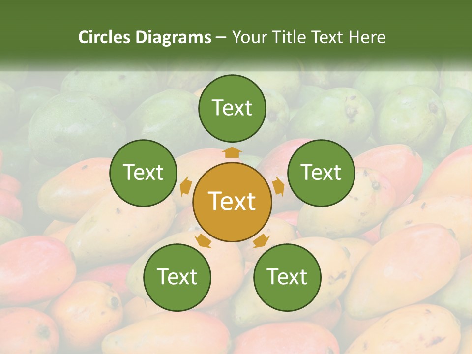 A Large Display Of Mangoes And Other Fruits PowerPoint Template
