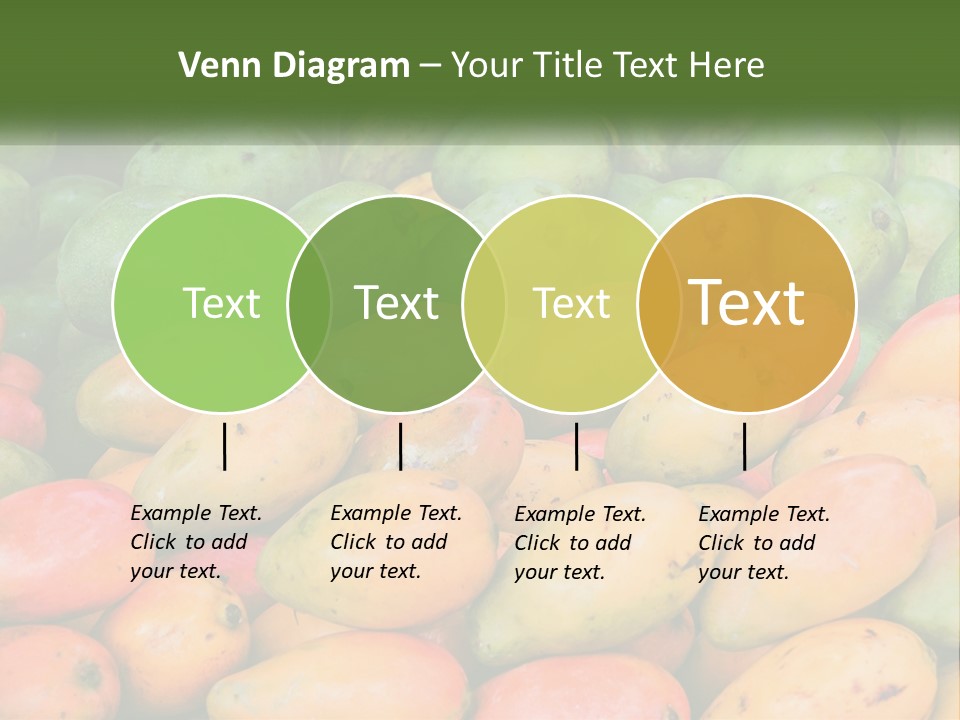 A Large Display Of Mangoes And Other Fruits PowerPoint Template