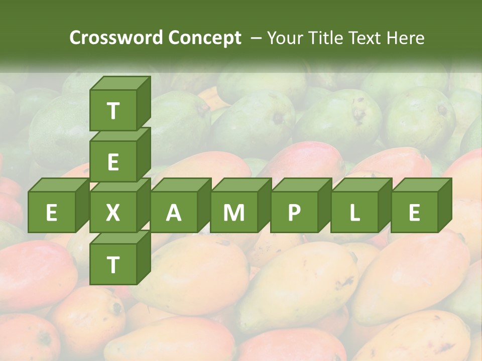 A Large Display Of Mangoes And Other Fruits PowerPoint Template