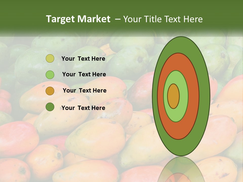 A Large Display Of Mangoes And Other Fruits PowerPoint Template