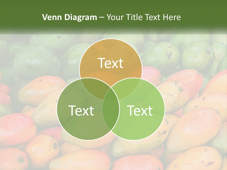 A Large Display Of Mangoes And Other Fruits PowerPoint Template
