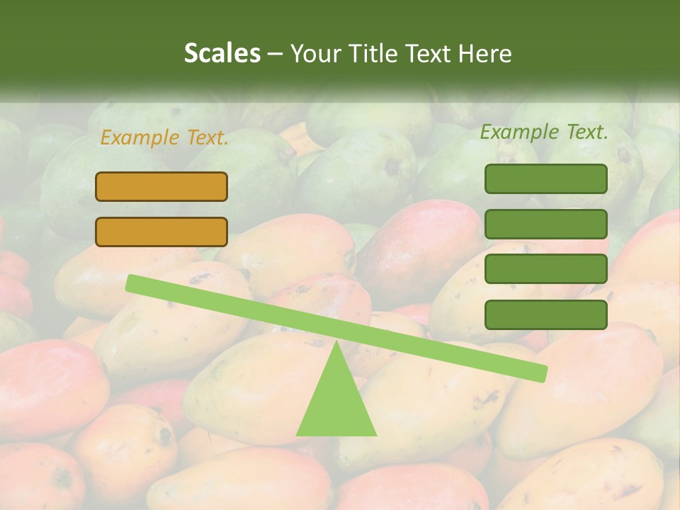 A Large Display Of Mangoes And Other Fruits PowerPoint Template