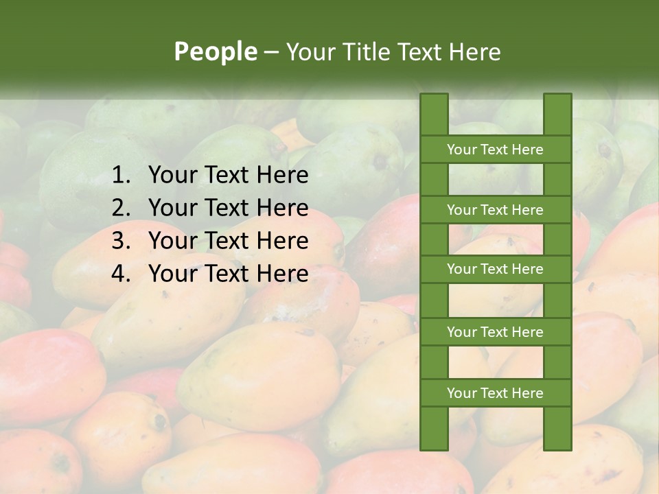A Large Display Of Mangoes And Other Fruits PowerPoint Template