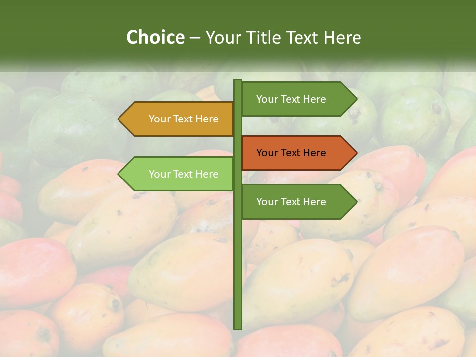 A Large Display Of Mangoes And Other Fruits PowerPoint Template