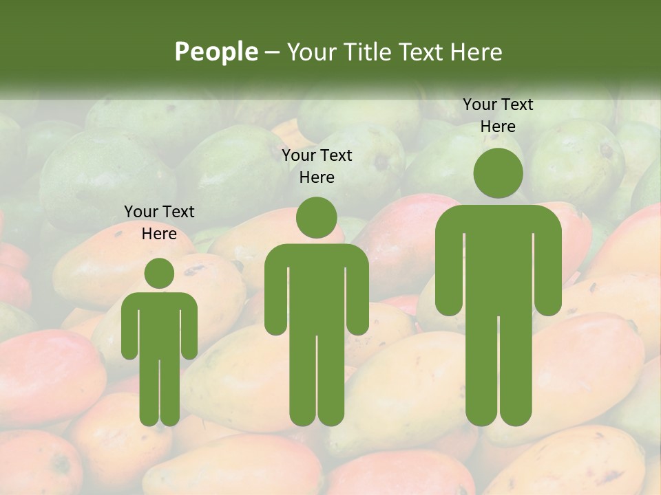 A Large Display Of Mangoes And Other Fruits PowerPoint Template