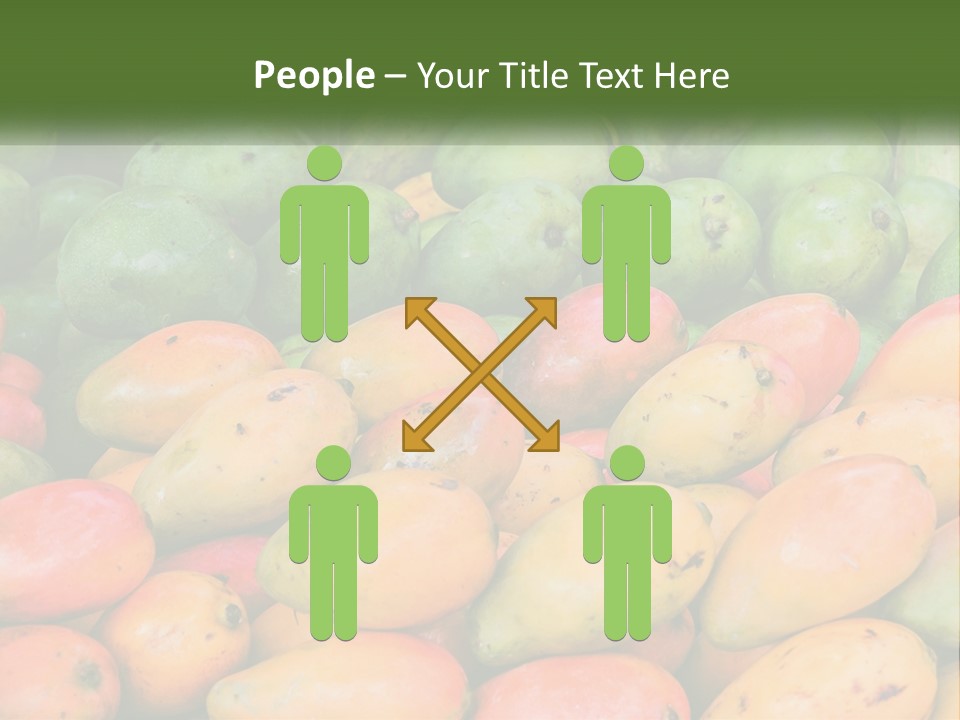 A Large Display Of Mangoes And Other Fruits PowerPoint Template