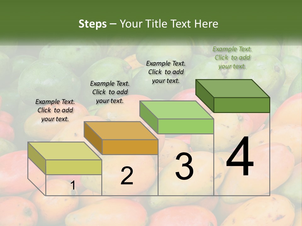 A Large Display Of Mangoes And Other Fruits PowerPoint Template