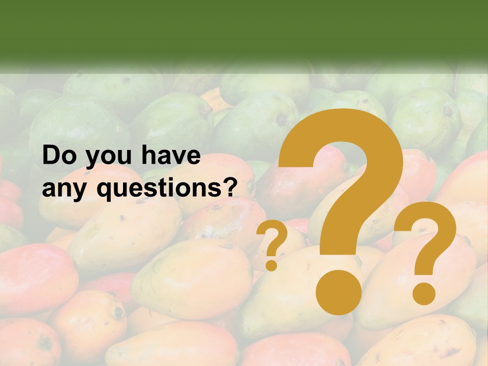 A Large Display Of Mangoes And Other Fruits PowerPoint Template
