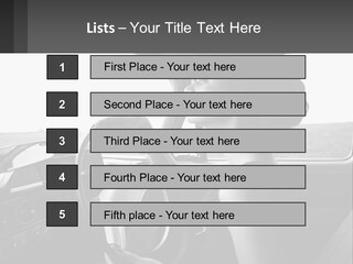A Woman Driving A Car With A Steering Wheel PowerPoint Template
