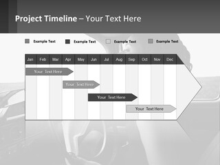 A Woman Driving A Car With A Steering Wheel PowerPoint Template