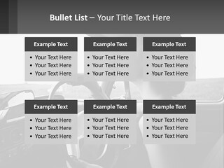 A Woman Driving A Car With A Steering Wheel PowerPoint Template