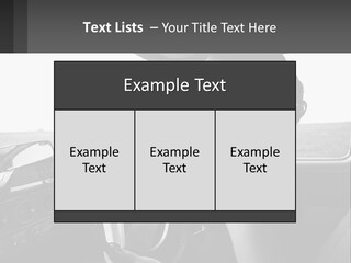 A Woman Driving A Car With A Steering Wheel PowerPoint Template