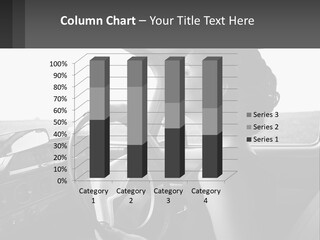 A Woman Driving A Car With A Steering Wheel PowerPoint Template