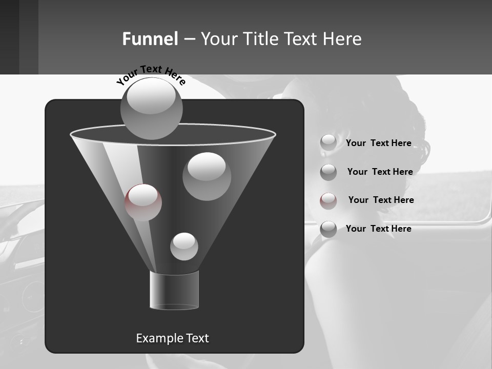 A Woman Driving A Car With A Steering Wheel PowerPoint Template