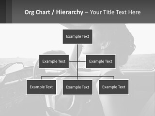 A Woman Driving A Car With A Steering Wheel PowerPoint Template