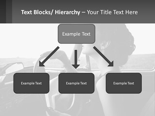 A Woman Driving A Car With A Steering Wheel PowerPoint Template