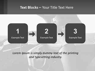 A Woman Driving A Car With A Steering Wheel PowerPoint Template