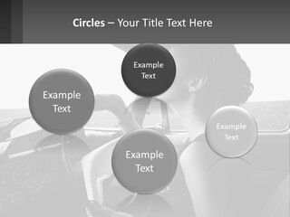 A Woman Driving A Car With A Steering Wheel PowerPoint Template