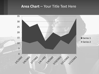 A Woman Driving A Car With A Steering Wheel PowerPoint Template
