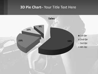 A Woman Driving A Car With A Steering Wheel PowerPoint Template