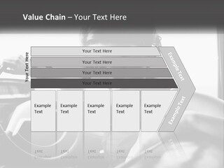 A Woman Sitting In A Car With Her Hand On The Steering Wheel PowerPoint Template