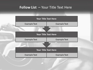 A Woman Sitting In A Car With Her Hand On The Steering Wheel PowerPoint Template