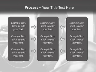 A Woman Sitting In A Car With Her Hand On The Steering Wheel PowerPoint Template