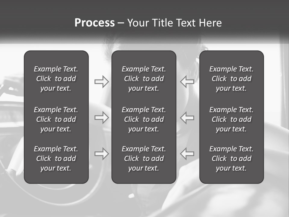 A Woman Sitting In A Car With Her Hand On The Steering Wheel PowerPoint Template