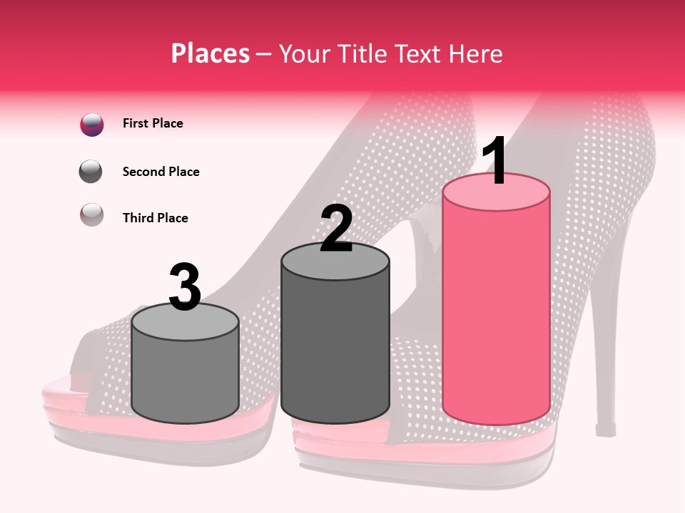 A Pair Of High Heeled Shoes With A Pink Heel PowerPoint Template