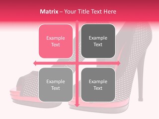 A Pair Of High Heeled Shoes With A Pink Heel PowerPoint Template