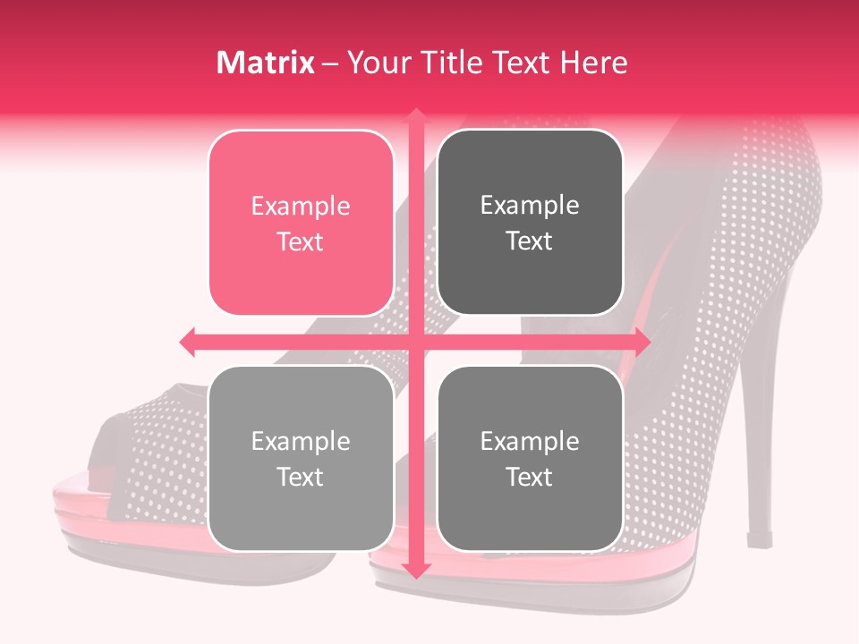 A Pair Of High Heeled Shoes With A Pink Heel PowerPoint Template