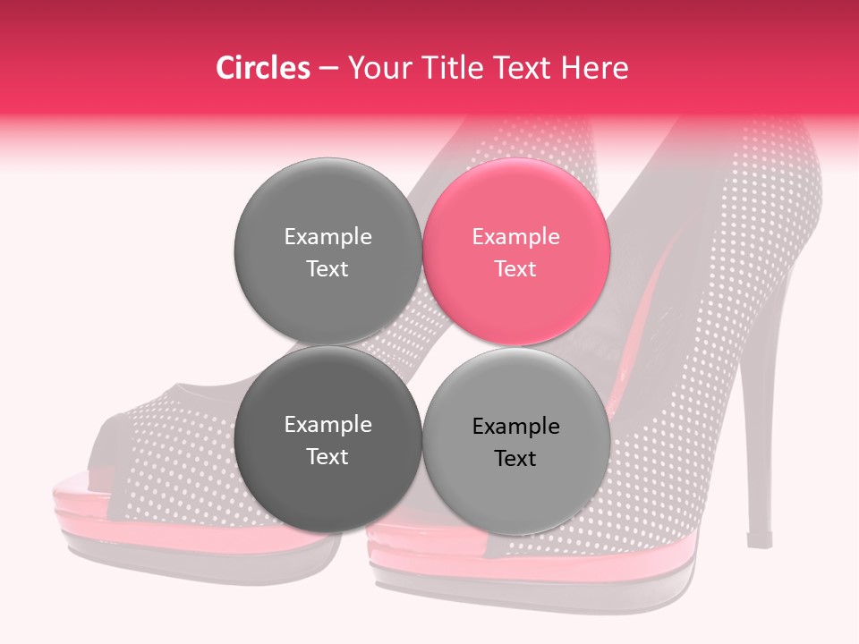 A Pair Of High Heeled Shoes With A Pink Heel PowerPoint Template