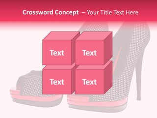 A Pair Of High Heeled Shoes With A Pink Heel PowerPoint Template