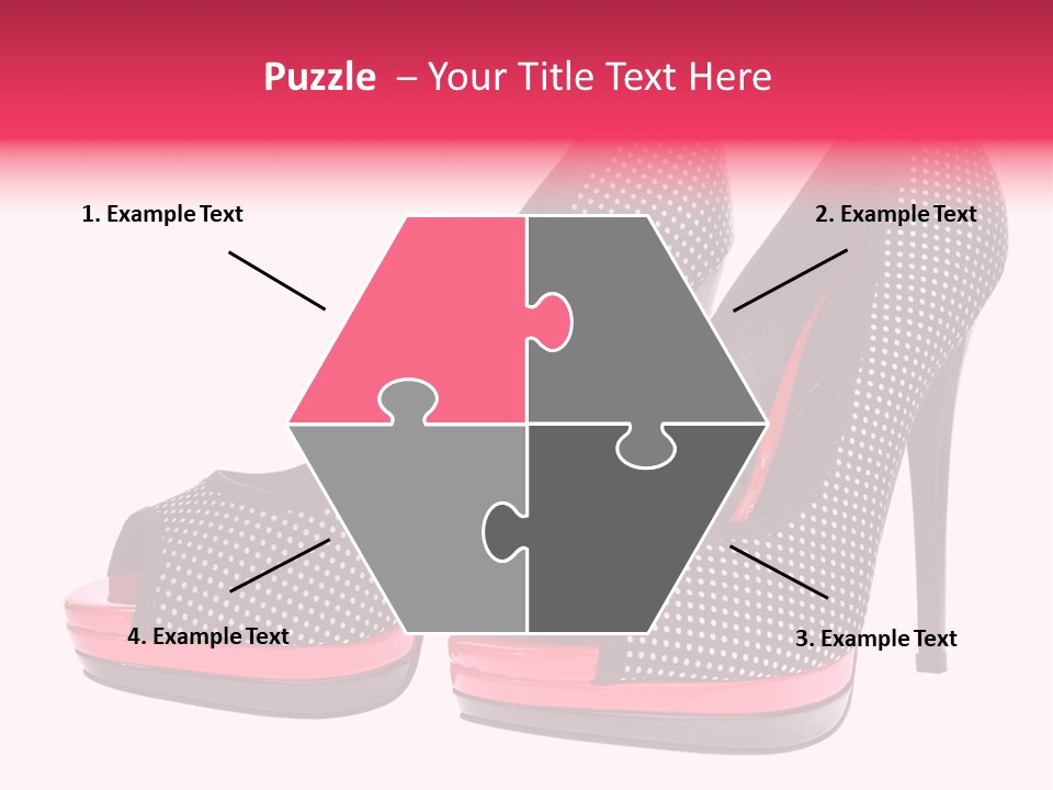 A Pair Of High Heeled Shoes With A Pink Heel PowerPoint Template