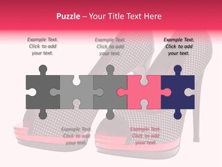 A Pair Of High Heeled Shoes With A Pink Heel PowerPoint Template