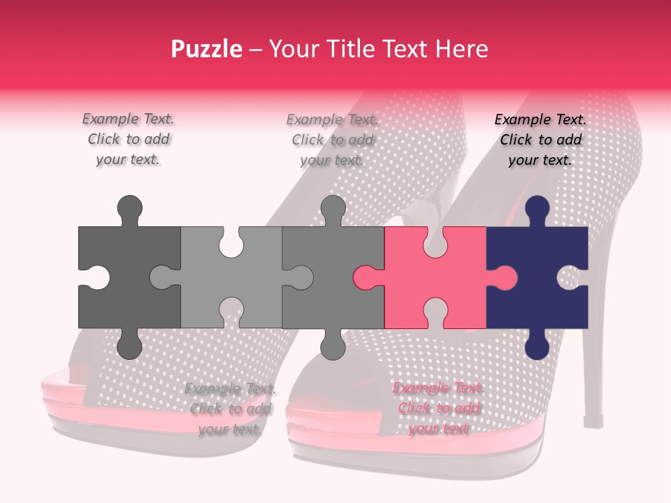 A Pair Of High Heeled Shoes With A Pink Heel PowerPoint Template