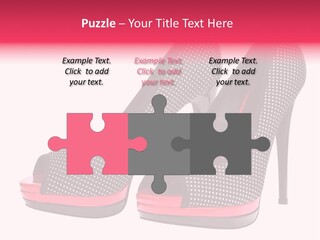 A Pair Of High Heeled Shoes With A Pink Heel PowerPoint Template