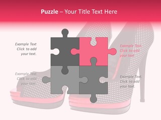 A Pair Of High Heeled Shoes With A Pink Heel PowerPoint Template