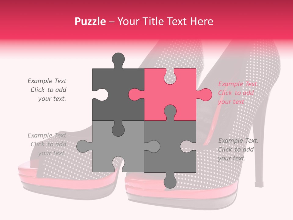 A Pair Of High Heeled Shoes With A Pink Heel PowerPoint Template
