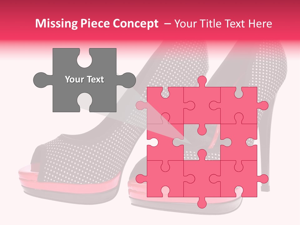 A Pair Of High Heeled Shoes With A Pink Heel PowerPoint Template