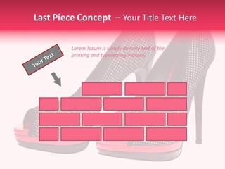 A Pair Of High Heeled Shoes With A Pink Heel PowerPoint Template