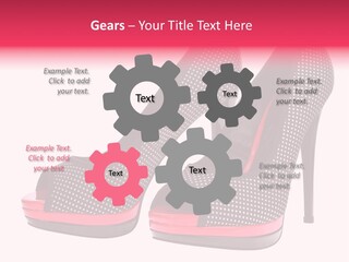 A Pair Of High Heeled Shoes With A Pink Heel PowerPoint Template