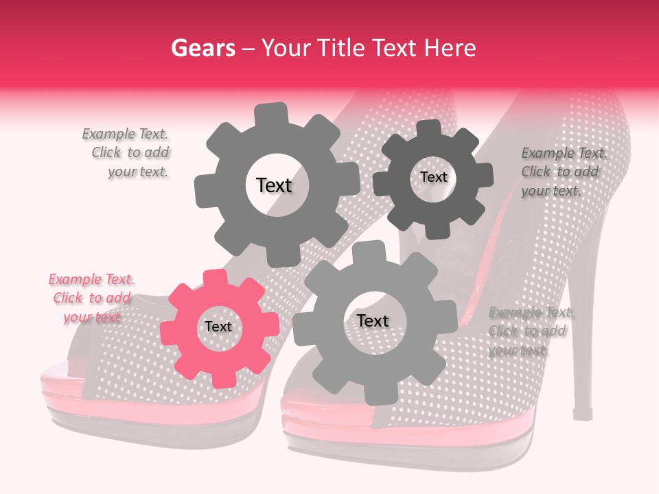 A Pair Of High Heeled Shoes With A Pink Heel PowerPoint Template
