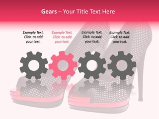 A Pair Of High Heeled Shoes With A Pink Heel PowerPoint Template
