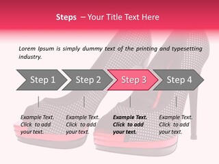 A Pair Of High Heeled Shoes With A Pink Heel PowerPoint Template